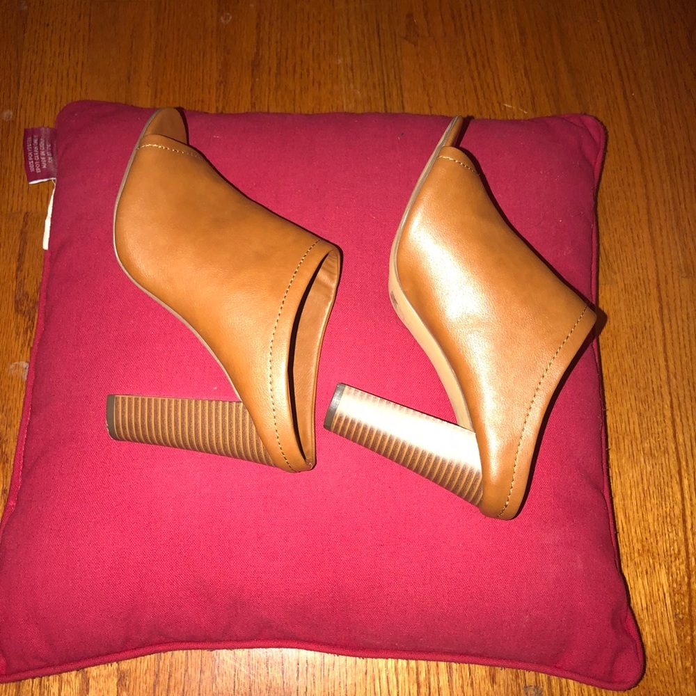 Tan colored mules